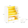 SoBuy KMB108-G Étagère à Livres et Jouets, Bibliothèque Enfant, Étagère de Rangement pour Chambre Enfant