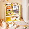 SoBuy KMB108-G Étagère à Livres et Jouets, Bibliothèque Enfant, Étagère de Rangement pour Chambre Enfant
