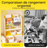 SoBuy KMB108-G Étagère à Livres et Jouets, Bibliothèque Enfant, Étagère de Rangement pour Chambre Enfant