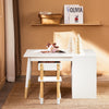 SoBuy KMB113-W Ensemble Table Enfant avec 2 Chaises, Table de Dessin, Bureau Enfant avec 1 Compartiment et 2 Boîtes de Rangement