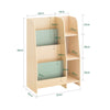 SoBuy KMB114-GR Bibliothèque Enfant Étagère de Rangement pour Enfants Étagère à Livres pour Chambre Enfant, Meuble de Rangement pour Enfants avec 4 Étagères et 3 Compartiments, Vert, 63x30x90cm