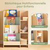 SoBuy KMB114-GR Bibliothèque Enfant Étagère de Rangement pour Enfants Étagère à Livres pour Chambre Enfant, Meuble de Rangement pour Enfants avec 4 Étagères et 3 Compartiments, Vert, 63x30x90cm