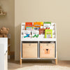 SoBuy KMB115-W Bibliothèque Enfant avec 4 Étagères et 2 Boîtes de Rangement