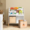 SoBuy KMB115-W Bibliothèque Enfant avec 4 Étagères et 2 Boîtes de Rangement