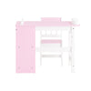 SoBuy KMB116-P Ensemble Table et Chaise pour Enfants Set de 2 Pièces avec Autocollants DIY Bureau pour Enfants avec 3 Porte-Crayons Rose et Blanc