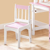 SoBuy KMB116-P Ensemble Table et Chaise pour Enfants Set de 2 Pièces avec Autocollants DIY Bureau pour Enfants avec 3 Porte-Crayons Rose et Blanc
