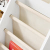 SoBuy KMB119-W Bibliotheque Enfant 3 Niveaux Bibliothèque Montessori avec Rangement Jouet et Paniers Tissu Meuble Chambre Enfant Etagere Chambre Blanc 80x40x80cm