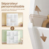 SoBuy KMB120-W Bibliothèque Enfant Rangement Jouet Enfant avec 9 Compartiments Meuble Rangement Jouet Étagère Bibliothèque Porte-revues Blanc 95x34x105 cm