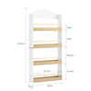 SoBuy KMB121-WN Bibliotheque Enfant Étagère Livre Enfant 4 Niveaux Meuble Rangement Jouet Bibliothèque Meuble de Rangement Etagere Chambre Blanc-Naturel 60x15x130.5 cm