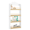 SoBuy KMB121-WN Bibliotheque Enfant Étagère Livre Enfant 4 Niveaux Meuble Rangement Jouet Bibliothèque Meuble de Rangement Etagere Chambre Blanc-Naturel 60x15x130.5 cm