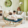 SoBuy KMB16-J Chaise a Bascule, Lit Enfant Bébé, Hamac Enfant, Chaise Longue à Bascule pour Enfant, Rocking-Chair, pour Chambre d'enfant, Patio, Salon, Jardin, 124x36x45 cm