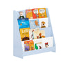 SoBuy KMB32-B Bibliothèque Enfant Rangement Jouet Enfant Bibliotheque Livre 4 Niveaux Étagère à Livres Meuble de Rangement Chambre d'Eanfant Bureau Salon Bleu clair 80x30x88 cm