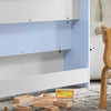 SoBuy KMB32-B Bibliothèque Enfant Rangement Jouet Enfant Bibliotheque Livre 4 Niveaux Étagère à Livres Meuble de Rangement Chambre d'Eanfant Bureau Salon Bleu clair 80x30x88 cm