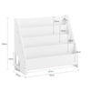 SoBuy KMB32-K-W Bibliothèque Enfant Rangement Jouet Enfant Bibliotheque Livre 4 Niveaux et 1 Compartiment Ouvert Étagère à Livres Meuble de Rangement Chambre d'Eanfant Bureau Salon Blanc 70x30x60 cm
