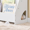 SoBuy KMB32-K-W Bibliothèque Enfant Rangement Jouet Enfant Bibliotheque Livre 4 Niveaux et 1 Compartiment Ouvert Étagère à Livres Meuble de Rangement Chambre d'Eanfant Bureau Salon Blanc 70x30x60 cm
