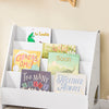 SoBuy KMB32-K-W Bibliothèque Enfant Rangement Jouet Enfant Bibliotheque Livre 4 Niveaux et 1 Compartiment Ouvert Étagère à Livres Meuble de Rangement Chambre d'Eanfant Bureau Salon Blanc 70x30x60 cm