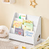 SoBuy KMB32-K-W Bibliothèque Enfant Rangement Jouet Enfant Bibliotheque Livre 4 Niveaux et 1 Compartiment Ouvert Étagère à Livres Meuble de Rangement Chambre d'Eanfant Bureau Salon Blanc 70x30x60 cm