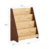 SoBuy KMB32-N Bibliothèque Enfant Rangement Jouet Enfant Bibliotheque Livre 4 Niveaux avec 2 Crochets Étagère à Livres Meuble de Rangement Chambre d'Eanfant Bureau Salon Naturel 91x30x89 cm