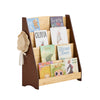 SoBuy KMB32-N Bibliothèque Enfant Rangement Jouet Enfant Bibliotheque Livre 4 Niveaux avec 2 Crochets Étagère à Livres Meuble de Rangement Chambre d'Eanfant Bureau Salon Naturel 91x30x89 cm