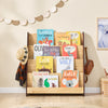 SoBuy KMB32-N Bibliothèque Enfant Rangement Jouet Enfant Bibliotheque Livre 4 Niveaux avec 2 Crochets Étagère à Livres Meuble de Rangement Chambre d'Eanfant Bureau Salon Naturel 91x30x89 cm