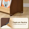SoBuy KMB32-N Bibliothèque Enfant Rangement Jouet Enfant Bibliotheque Livre 4 Niveaux avec 2 Crochets Étagère à Livres Meuble de Rangement Chambre d'Eanfant Bureau Salon Naturel 91x30x89 cm
