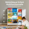 SoBuy KMB32-W Bibliothèque Enfant Rangement Jouet Enfant Bibliotheque Livre 4 Niveaux Étagère à Livres Meuble de Rangement Chambre d'Eanfant Bureau Salon Blanc 80x30x88 cm