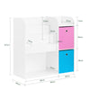 SoBuy KMB37-F Étagère de Rangement pour Livres et Jouets Étagère à Livres Meuble de Rangement Multifonctionnel avec 2 Paniers