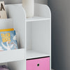 SoBuy KMB37-F Étagère de Rangement pour Livres et Jouets Étagère à Livres Meuble de Rangement Multifonctionnel avec 2 Paniers