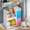 SoBuy KMB37-F Étagère de Rangement pour Livres et Jouets Étagère à Livres Meuble de Rangement Multifonctionnel avec 2 Paniers