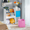 SoBuy KMB37-F Étagère de Rangement pour Livres et Jouets Étagère à Livres Meuble de Rangement Multifonctionnel avec 2 Paniers