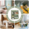 SoBuy KMB55-K-GR Bibliothèque Enfant Rangement Jouet Enfant avec 5 Compartiments Meuble Rangement Jouet Étagère Bibliothèque Porte-revues Vert 80x34x104cm