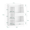 SoBuy KMB55-K-W Bibliothèque Enfant Rangement Jouet Enfant avec 5 Compartiments Meuble Rangement Jouet Étagère Bibliothèque Porte-revues Blanc 80x34x104cm