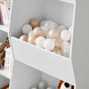 SoBuy KMB55-K-W Bibliothèque Enfant Rangement Jouet Enfant avec 5 Compartiments Meuble Rangement Jouet Étagère Bibliothèque Porte-revues Blanc 80x34x104cm