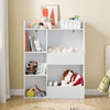 SoBuy KMB55-K-W Bibliothèque Enfant Rangement Jouet Enfant avec 5 Compartiments Meuble Rangement Jouet Étagère Bibliothèque Porte-revues Blanc 80x34x104cm