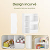 SoBuy KMB55-K-W Bibliothèque Enfant Rangement Jouet Enfant avec 5 Compartiments Meuble Rangement Jouet Étagère Bibliothèque Porte-revues Blanc 80x34x104cm