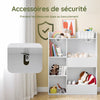 SoBuy KMB55-K-W Bibliothèque Enfant Rangement Jouet Enfant avec 5 Compartiments Meuble Rangement Jouet Étagère Bibliothèque Porte-revues Blanc 80x34x104cm