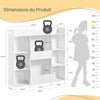 SoBuy KMB55-W Bibliothèque Enfant Rangement Jouet Enfant avec 8 Compartiments Meuble Rangement Jouet Étagère Bibliothèque Porte-revues Blanc 106x30x104 cm