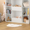 SoBuy KMB55-W Bibliothèque Enfant Rangement Jouet Enfant avec 8 Compartiments Meuble Rangement Jouet Étagère Bibliothèque Porte-revues Blanc 106x30x104 cm