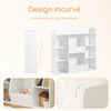 SoBuy KMB55-W Bibliothèque Enfant Rangement Jouet Enfant avec 8 Compartiments Meuble Rangement Jouet Étagère Bibliothèque Porte-revues Blanc 106x30x104 cm