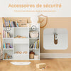 SoBuy KMB55-W Bibliothèque Enfant Rangement Jouet Enfant avec 8 Compartiments Meuble Rangement Jouet Étagère Bibliothèque Porte-revues Blanc 106x30x104 cm