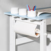 SoBuy KMB60-B Ensemble Table et Chaise pour Enfants Set de 2 Pièces avec Autocollants DIY Bureau pour Enfants avec 3 Porte-Crayons Bleu et Blanc