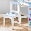 SoBuy KMB60-B Ensemble Table et Chaise pour Enfants Set de 2 Pièces avec Autocollants DIY Bureau pour Enfants avec 3 Porte-Crayons Bleu et Blanc