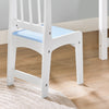 SoBuy KMB60-B Ensemble Table et Chaise pour Enfants Set de 2 Pièces avec Autocollants DIY Bureau pour Enfants avec 3 Porte-Crayons Bleu et Blanc