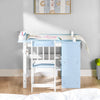 SoBuy KMB60-B Ensemble Table et Chaise pour Enfants Set de 2 Pièces avec Autocollants DIY Bureau pour Enfants avec 3 Porte-Crayons Bleu et Blanc