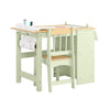 SoBuy KMB60-GR Table Enfant avec Chaise Ensemble 2 Pièces Table et Chaise pour Enfant Bureau avec 2 Étagères Porte-Papier et Rangements Stylos Vert 80x50x66
