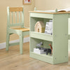SoBuy KMB60-GR Table Enfant avec Chaise Ensemble 2 Pièces Table et Chaise pour Enfant Bureau avec 2 Étagères Porte-Papier et Rangements Stylos Vert 80x50x66