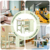 SoBuy KMB60-GR Table Enfant avec Chaise Ensemble 2 Pièces Table et Chaise pour Enfant Bureau avec 2 Étagères Porte-Papier et Rangements Stylos Vert 80x50x66