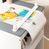 SoBuy KMB60-HG Ensemble Table et Chaise Enfant avec 1 porte-rouleau de papier, 1 sortie de papier, 1locateur de papier et 3 emplacements pour stylos