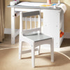 SoBuy KMB60-HG Ensemble Table et Chaise Enfant avec 1 porte-rouleau de papier, 1 sortie de papier, 1locateur de papier et 3 emplacements pour stylos