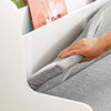 SoBuy KMB66-W Coffre à Jouets Enfants, Banc de Rangement pour Enfants avec Bibliothèque, 2 Tiroirs sur Roulettes et Coussin d'assise